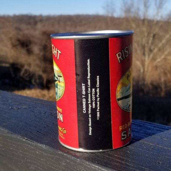 T-Shirt Packed In🥫Can In 1990 (31 years ago) - Picture 3 of 8